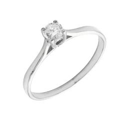 Anillo Amour Diamante 0,16ct Oro Blanco 18K