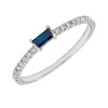 Anillo Aura Zafiro Diamantes Oro Blanco 18K
