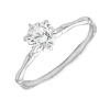 Anillo Bambú Diamantes 0,60ct G-VS GIA Oro Blanco 18K