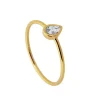Anillo Belisa Circonita Plata Dorada