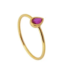 Anillo Belisa Pink Plata Dorada