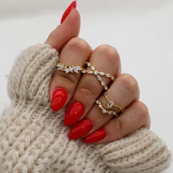 Anillo Bonnie Plata Dorada