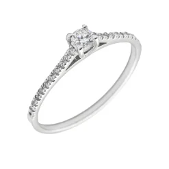 Anillo Briana Diamantes 0,21ct DF-VS1 Oro Blanco 18K