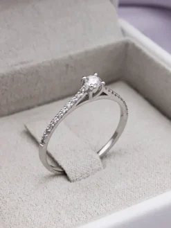Anillo Briana Diamantes 0,21ct DF-VS1 Oro Blanco 18K