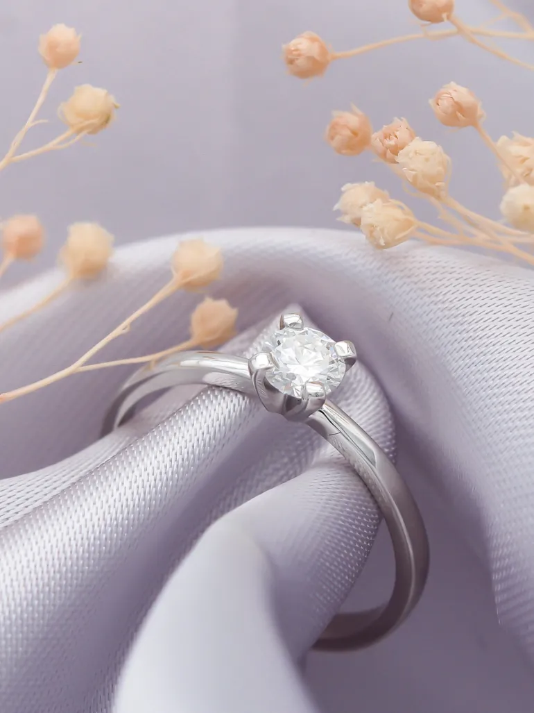 Anillo Brisa Diamante 0,30ct D-VVS1 GIA Oro Blanco 18K