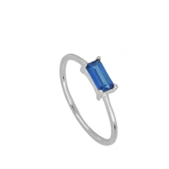 Anillo Budapest Blue Plata