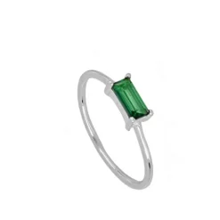 Anillo Budapest Verde Plata