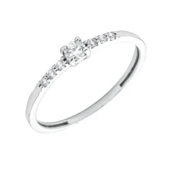 Anillo Cintya Diamante 0,175ct Oro Blanco 18K