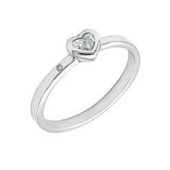 Anillo Corazón Diamante 0,16ct G-VS Oro Blanco 18K