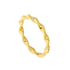 Anillo Curly Plata Dorada