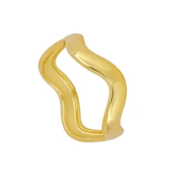 Anillo Curve Plata Dorada