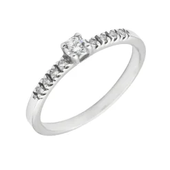 Anillo Dafne Diamantes 0,22ct DF-VS1 Oro Blanco 18K