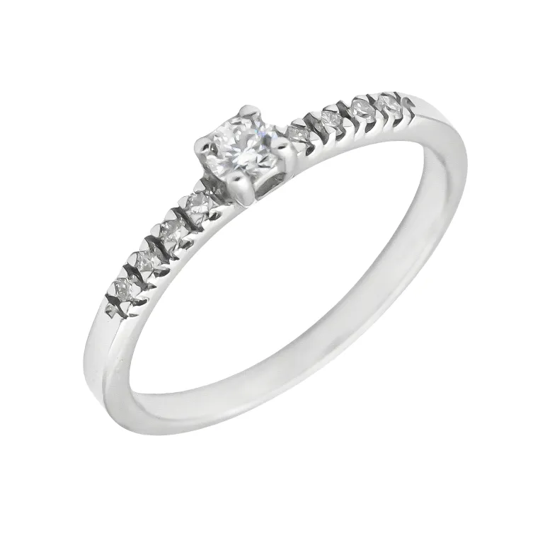 Anillo Dafne Diamantes 0,22ct DF-VS1 Oro Blanco 18K