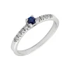 Anillo Dafne Zafiro AAA Diamantes Oro Blanco 18K