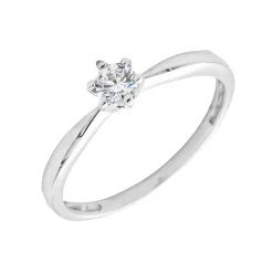 Anillo Dafni Diamante 0,16ct Oro Blanco 18K