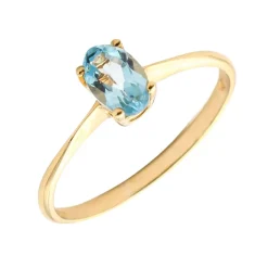 Anillo Dayma Topacio Azul Oro 18K