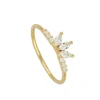 Anillo Diana Plata Dorada