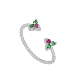 Anillo Doble Snow Colore Plata