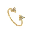 Anillo Doble Snow Plata Dorada