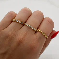 Anillo Dois Plata Dorada