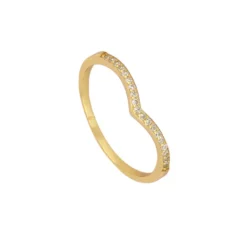 Anillo Dora Circonitas Plata Dorada