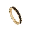 Anillo Dulce Black Pata Dorada