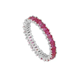 Anillo Dulce Fucsia Plata