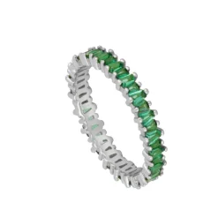 Anillo Dulce Verde Plata