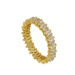 Anillo Dulce White Plata Dorada