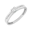 Anillo Dunya Diamantes 0,30ct E-VS1 Oro Blanco 18K