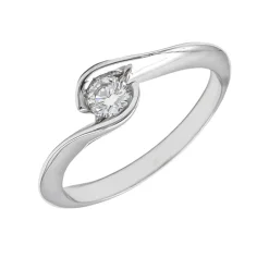 Anillo Eye Diamante G-VS Oro Blanco 18K
