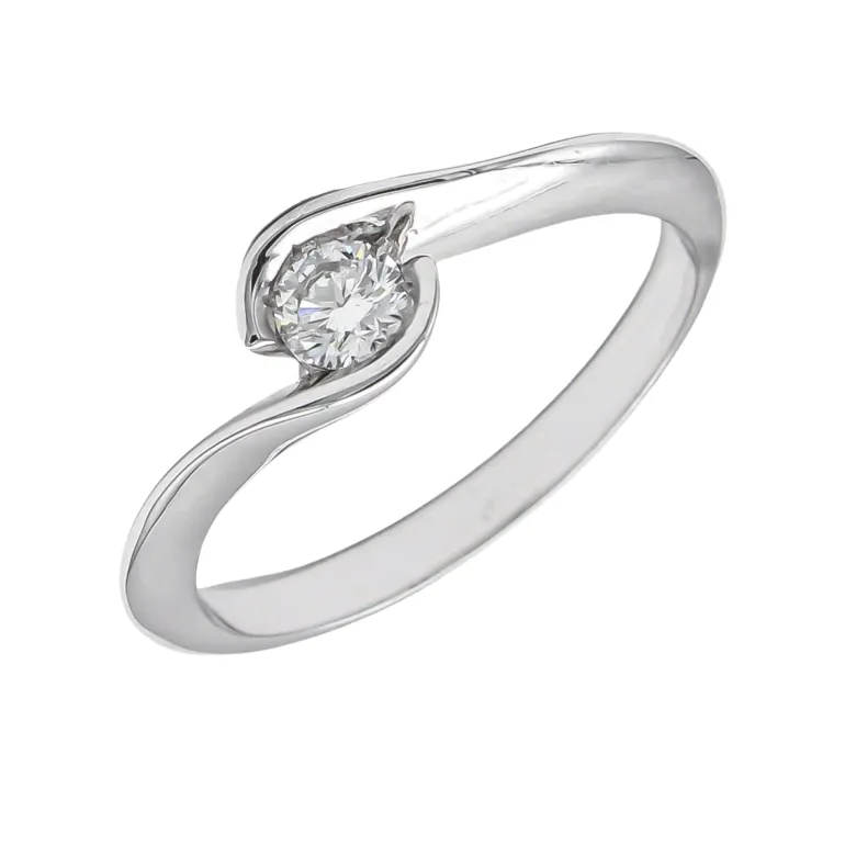 Anillo Eye Diamante G-VS Oro Blanco 18K