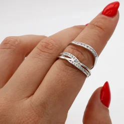 Anillo Fern Oro Blanco 18K