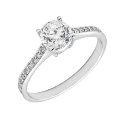 Anillo Grace Diamantes 0,95ct D-VS GIA Oro Blanco 18K