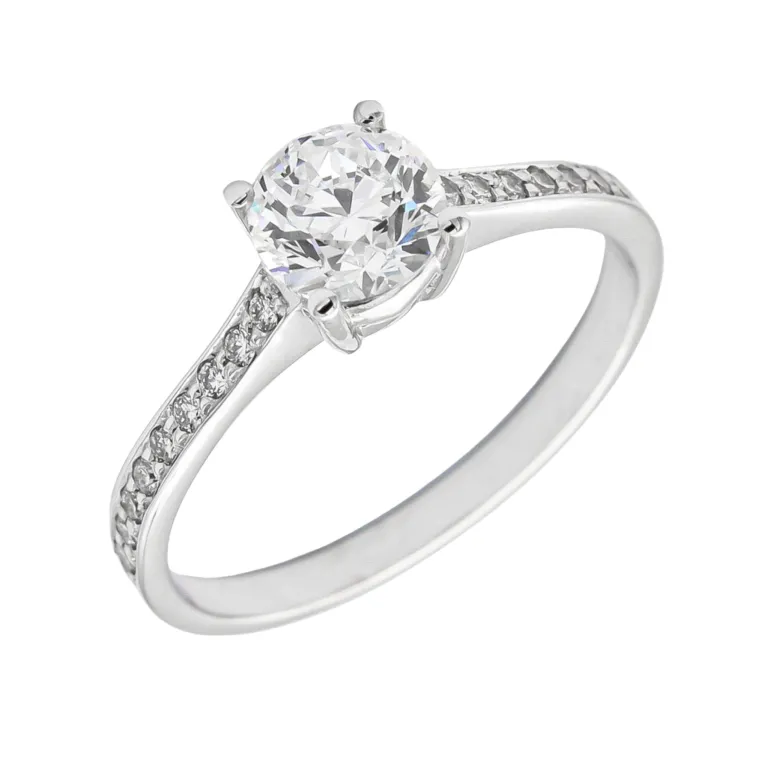 Anillo Grace Diamantes 0,95ct D-VS GIA Oro Blanco 18K