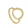 Anillo Karma Circonitas Plata Dorada
