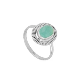 Anillo Kin Amazonita Plata