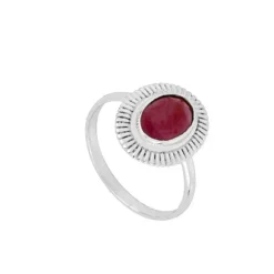 Anillo Kin Granate Plata