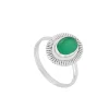 Anillo Kin Verde Plata
