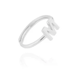 Anillo Letra Plata
