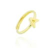 Anillo Letra Plata Dorada