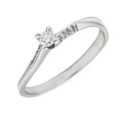 Anillo Liz Diamantes 0,11ct G-VS Oro Blanco 18K
