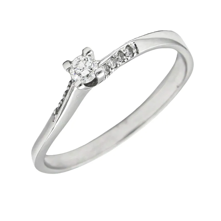 Anillo Liz Diamantes 0,11ct G-VS Oro Blanco 18K
