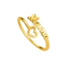 Anillo Love Mamá Plata Dorada