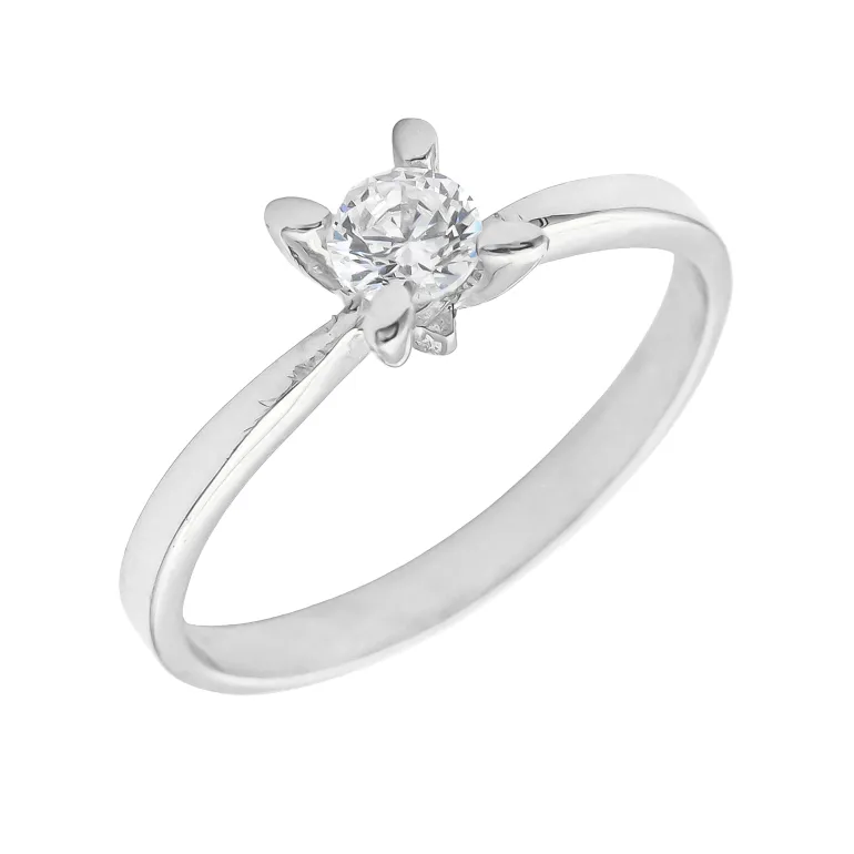 Anillo Luar Diamante 0,25ct E-VS1 GIA Oro Blanco 18K