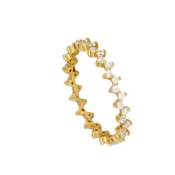 Anillo Lucie Plata Dorada