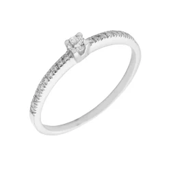Anillo Lyra Diamantes 0,165ct Oro Blanco 18K
