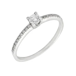 Anillo Lyra Diamantes 0,27ct DF-VS1 Oro Blanco 18K