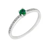 Anillo Lyra Esmeralda AAA Diamantes DF-VS1 Oro Blanco 18K