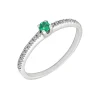Anillo Lyra Esmeralda Diamantes DF-VS1 Oro Blanco 18K